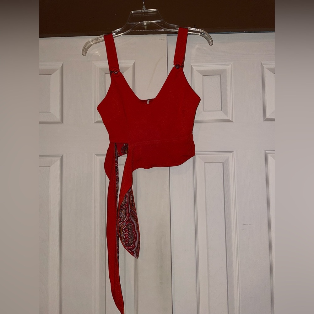 FREE PEOPLE ORANGE TANK TOP
